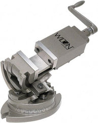 Wilton - 5" Jaw Width, 5" Jaw Opening Capacity, Angle Swivel Machine Vise - Manual Operation, 1 Station, 17-1/2" Long x 12" High x 1-3/4" Deep - Exact Industrial Supply
