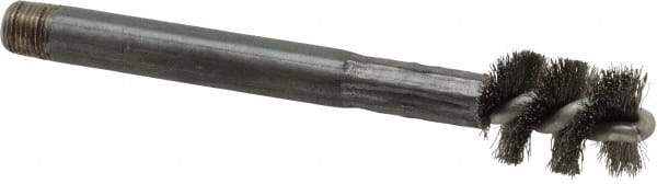 Red Head - 1-1/2" Long x 1/2" Diam Steel Wire Brush - Single Spiral, 1/2" Anchor Size, 4-7/8" OAL, 5/8" Shank Diam - Exact Industrial Supply