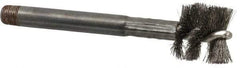 Red Head - 1-1/2" Long x 1" Diam Steel Wire Brush - Single Spiral, 5/8" Anchor Size, 4-7/8" OAL, 3/4" Shank Diam - Exact Industrial Supply