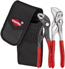 Knipex - 2 Piece Pipe Wrench & Water Pump Plier Set - Comes in Belt Pack - Exact Industrial Supply