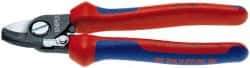 Knipex - 6-1/2" OAL, 1/0 AWG Capacity, Cable Cutter - Ergo Dual Component Handle - Exact Industrial Supply