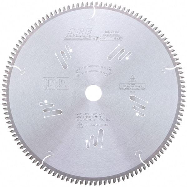 Amana Tool - 12" Diam, 1" Arbor Hole Diam, 120 Tooth Wet & Dry Cut Saw Blade - Carbide-Tipped, Clean Action, Standard Round Arbor - Exact Industrial Supply