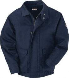 VF Imagewear - Size 3XL Cold Weather & Flame Resistant/Retardant Jacket - Navy, Cotton & Nylon, Zipper Closure, 52" Chest - Exact Industrial Supply