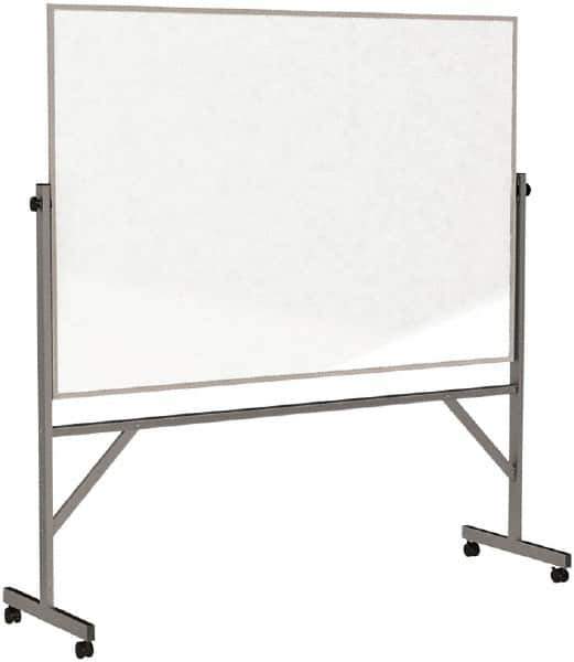 Ghent - 78" High x 77" Wide Reversible Dry Erase Board - Acrylate, 20" Deep, Includes Eraser & 4 Markers - Exact Industrial Supply
