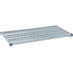Metro - 42" Wide, 1-1/2" High, Open Shelving Shelf - Polymer, 18" Deep, Use with Metro Max Q - Exact Industrial Supply