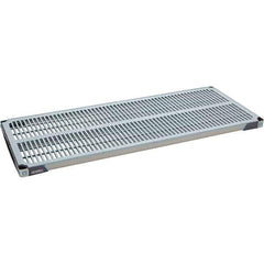 Metro - 60" Wide, 1-1/2" High, Open Shelving Polymer Shelf - Polymer, 24" Deep, Use with Metro Max I - Exact Industrial Supply
