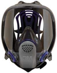 3M - Series FF-400, Size L Full Face Respirator - 6-Point Suspension, Bayonet Connection - Exact Industrial Supply