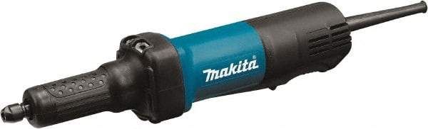 Makita - 1/4" Collet, 25,000 RPM, Inline Handle Electric Die Grinder - 120 Volts, 3.5 Amps, 8.2' Cord - Exact Industrial Supply