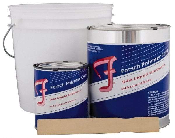 Forsch Polymer Corp - 10 Lb Kit Tan Polyurethane Castable Rubber - 100°F Max Operating Temp, 10 min Tack Free Dry Time, 24 hr Full Cure Time, Series URS 5194 - Exact Industrial Supply