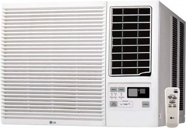 LG Electronics - 17,500/18,000 BTU 7.8/7.3 Amp 430 CFM Window Air Conditioner with Electric Heat - Exact Industrial Supply