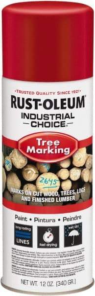 Rust-Oleum - 12 fl oz Red Marking Paint - 300' Coverage, Modified Alkyd Formula, >500 gL VOC - Exact Industrial Supply