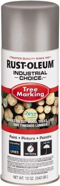Rust-Oleum - 12 fl oz Silver Marking Paint - 300' Coverage, Modified Alkyd Formula, >500 gL VOC - Exact Industrial Supply