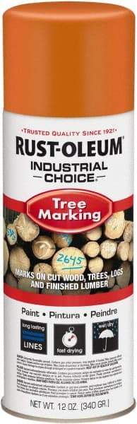 Rust-Oleum - 12 fl oz Orange Marking Paint - 300' Coverage, Modified Alkyd Formula, >500 gL VOC - Exact Industrial Supply