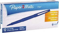 Paper Mate - Needle Porous Point Pen - Blue - Exact Industrial Supply