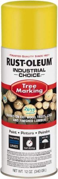 Rust-Oleum - 12 fl oz Yellow Marking Paint - 300' Coverage, Modified Alkyd Formula, >500 gL VOC - Exact Industrial Supply
