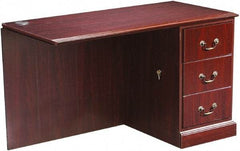 Hon - High Pressure Laminate Right Return Desk - 48" Wide x 24" Deep x 29-1/2" High, Mahogany - Exact Industrial Supply