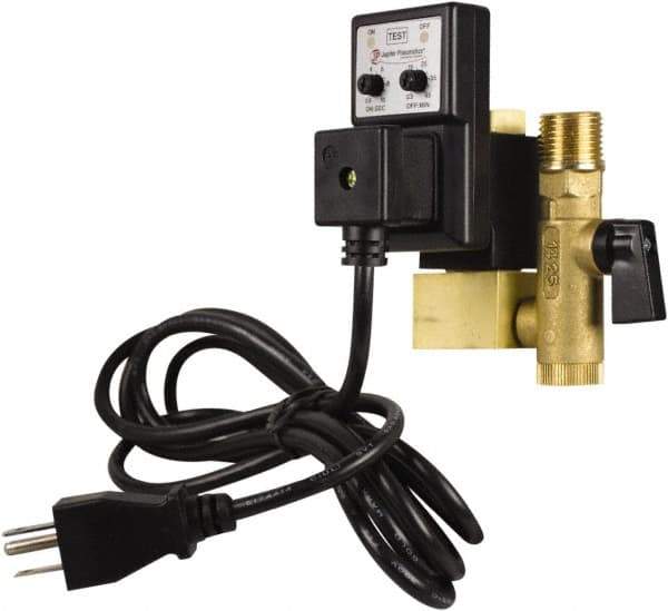 PRO-SOURCE - 1/4" Inlet, Electronic Condensate Drain Valve - 1/4" NPT Outlet, 1.5 to 300 psi - Exact Industrial Supply