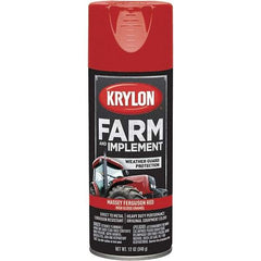 Krylon - Red (Massey Ferguson), 12 oz Net Fill, Gloss, Farm & Equipment Spray Paint - 12 oz Container, Use on Equipment - Exact Industrial Supply
