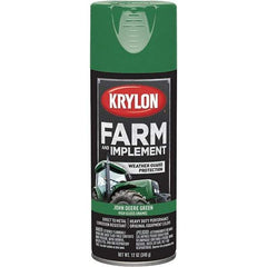 Krylon - Green (John Deere), 12 oz Net Fill, Gloss, Farm & Equipment Spray Paint - 12 oz Container, Use on Equipment - Exact Industrial Supply