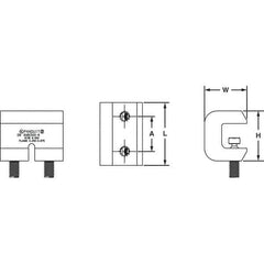 Panduit - 6 AWG Compatible Grounding Clamp - Copper Alloy, 3.1496" OAL, IEEE STD 837-2002, DB Rated, Comply with Vibration Tests per MIL-STD-202G (METHOD 201A) - Exact Industrial Supply