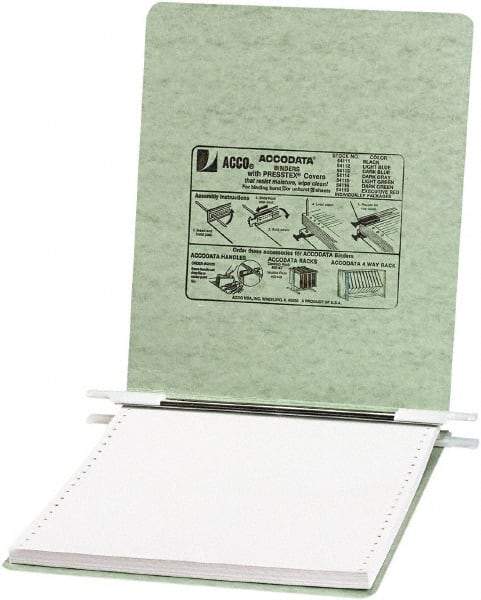 ACCO - 6", Letter Size, Light Green, Hanging Data Binders - Exact Industrial Supply