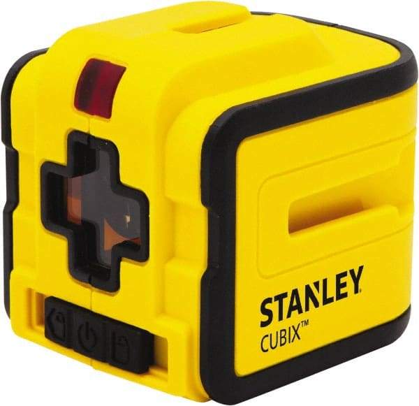 Stanley - 2 Beam 50' Max Range Self Leveling Cross Line Laser - Red Beam, 5/16" at 40' Accuracy, 9-1/4" Long x 3-1/2" Wide x 4" High, Battery Included - Exact Industrial Supply