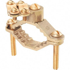 Panduit - Grounding Clamp - Bronze, 1.65" OAL - Exact Industrial Supply