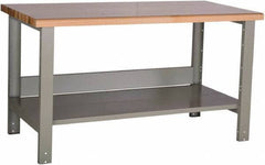 Rousseau Metal - 60 Wide x 30" Deep x 34" High, Laminated Hardwood Workbench - Fixed Legs - Exact Industrial Supply