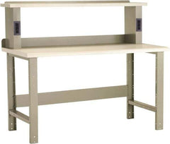 Rousseau Metal - 60 Wide x 30" Deep x 34" High, Dissipative Workbench - Fixed Legs - Exact Industrial Supply