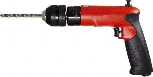 Sioux Tools - 1/2" Reversible Keyless Chuck - Pistol Grip Handle, 2,500 RPM, 14 LPS, 1 hp, 90 psi - Exact Industrial Supply