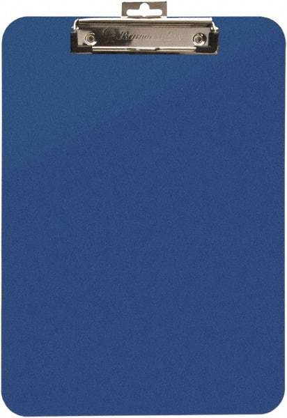 Baum/Gartens - 2 Inch Long x 11 Inch Wide, Clip Board - Blue - Exact Industrial Supply