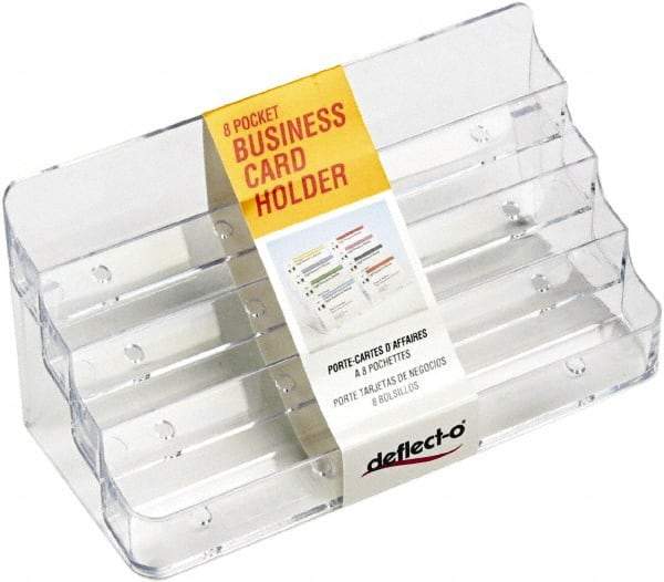 Deflect-o - Clear Business Card Holder - Plastic - Exact Industrial Supply