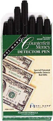 Dri-Mark - Black Counterfeit Detector Marker - Felt Tip, Chemically Sensitive Ink - Exact Industrial Supply