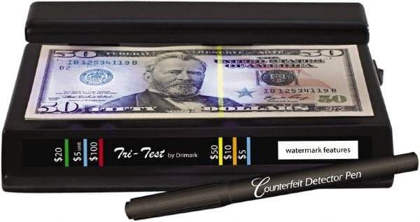Dri-Mark - Black Counterfeit Detector Marker - Felt Tip, Chemically Sensitive Ink - Exact Industrial Supply