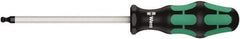 Wera - 2-1/2" Hex Ball End Driver - 4" Bade Length, Ergonomic Cushion Grip Handle, 181mm OAL - Exact Industrial Supply