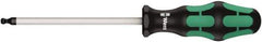 Wera - 3/8" Hex Ball End Driver - 6" Bade Length, Ergonomic Cushion Grip Handle, 262mm OAL - Exact Industrial Supply