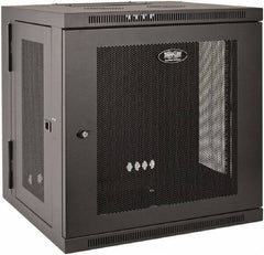 Tripp-Lite - 23-1/2" Overall Width x 12" Rack Height x 21-5/8" Overall Depth Data Cable Enclosure - 200 Lb Capacity, Black - Exact Industrial Supply