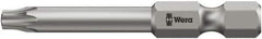 Wera - 1/4" Drive T27 Torx Plus Screwdriver Bit - 3-1/2" OAL, Tamper Resistant Bit - Exact Industrial Supply
