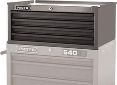 Proto - 4 Drawer Intermediate Tool Chest - 26-1/4" Wide x 18" Deep x 10" High, Steel, Red - Exact Industrial Supply