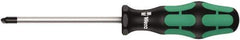 Wera - 3-1/8" Blade Length Tri-Point Screwdriver - Exact Industrial Supply