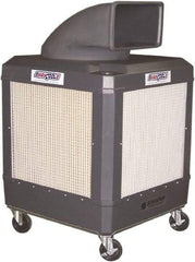 Schaefer Ventilation Equipment - 24 Gal Capacity, 1 hp, 2,460 & 1,660 CFM Evaporative Cooler - 13.7 Amp Rating, 115 Volts, 2 Speed - Exact Industrial Supply