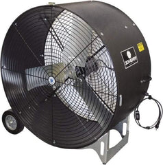 Schaefer Ventilation Equipment - 42" Blade, 3/4 hp, 10,900 & 16,600 CFM, Industrial Circulation Fan - Portable with Wheels, 2 Speed - Exact Industrial Supply