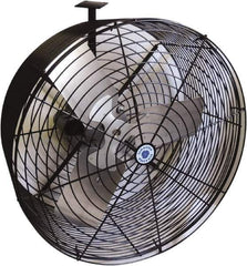 Schaefer Ventilation Equipment - 24" Blade, 1/2 hp, 7,860 CFM, Variable Speed Industrial Circulation Fan - Ceiling Mount, 1 Speed - Exact Industrial Supply