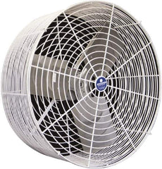 Schaefer Ventilation Equipment - 24" Blade, 1/2 hp, 7,000 CFM, Industrial Circulation Fan - Ceiling Mount, 1 Speed - Exact Industrial Supply