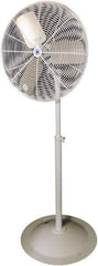 Schaefer Ventilation Equipment - 20" Blade, 1/4 hp, 3,400 & 4,100 CFM, Oscillating Industrial Circulation Fan - Pedestal, 2 Speed - Exact Industrial Supply