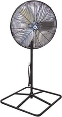 Schaefer Ventilation Equipment - 24" Blade, 1/4 hp, 3,800 & 5,280 CFM, Industrial Circulation Fan - Pedestal, 2 Speed - Exact Industrial Supply
