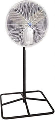 Schaefer Ventilation Equipment - 24" Blade, 1/4 hp, 3,800 & 5,280 CFM, Industrial Circulation Fan - Pedestal, 2 Speed - Exact Industrial Supply