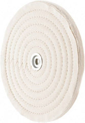 Value Collection - 10" Diam x 1/2" Thick Unmounted Buffing Wheel - 50 Ply, Polishing, 1" Arbor Hole, Medium Density - Exact Industrial Supply