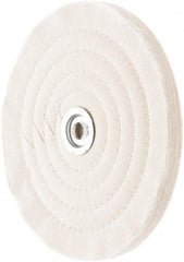 Value Collection - 8" Diam x 1/2" Thick Unmounted Buffing Wheel - 50 Ply, Polishing, 1" Arbor Hole, Medium Density - Exact Industrial Supply