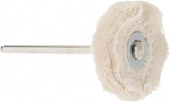Value Collection - 1" Diam x 3/8" Thick, Hard Mounted Polishing Wheel - 0 Ply, 3/32" Shank Diam - Exact Industrial Supply